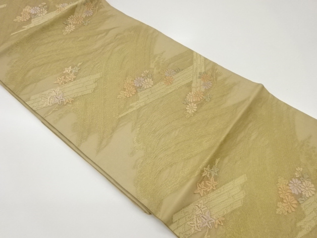 JAPANESE NAGOYA OBI FOR SUMMER / WOVEN ROUGH WAVE